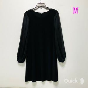 M - NWT Tiana B. Long Mesh Sleeve Shift Dress